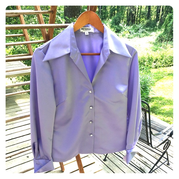 Holt Renfrew glam lavender blouse. - Picture 1 of 6